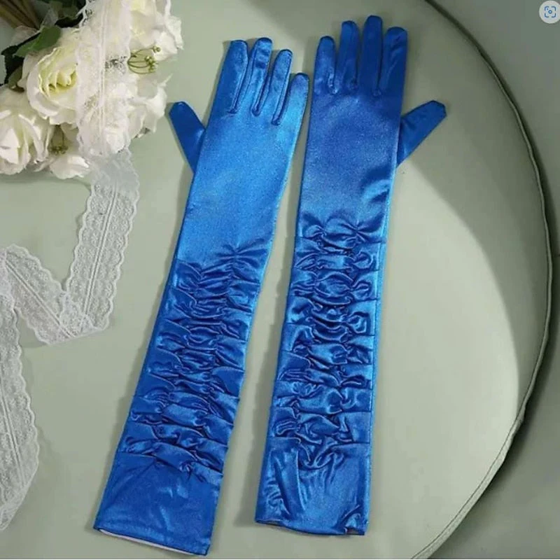 1950s Women's Solid Colour Patchwork Christmas Party Prom Teen Adults' Gloves - Image 9