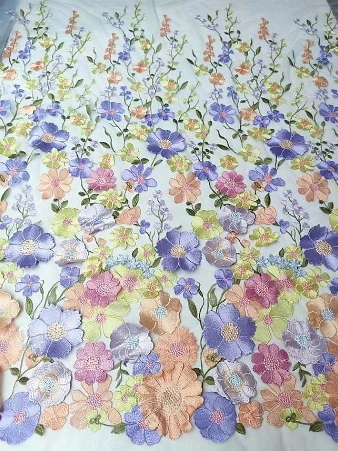 A-Line/Princess Boat Neck Satin Mother of the Bride Dresses Floral Tea-Length Short Sleeves Ruched - Image 3