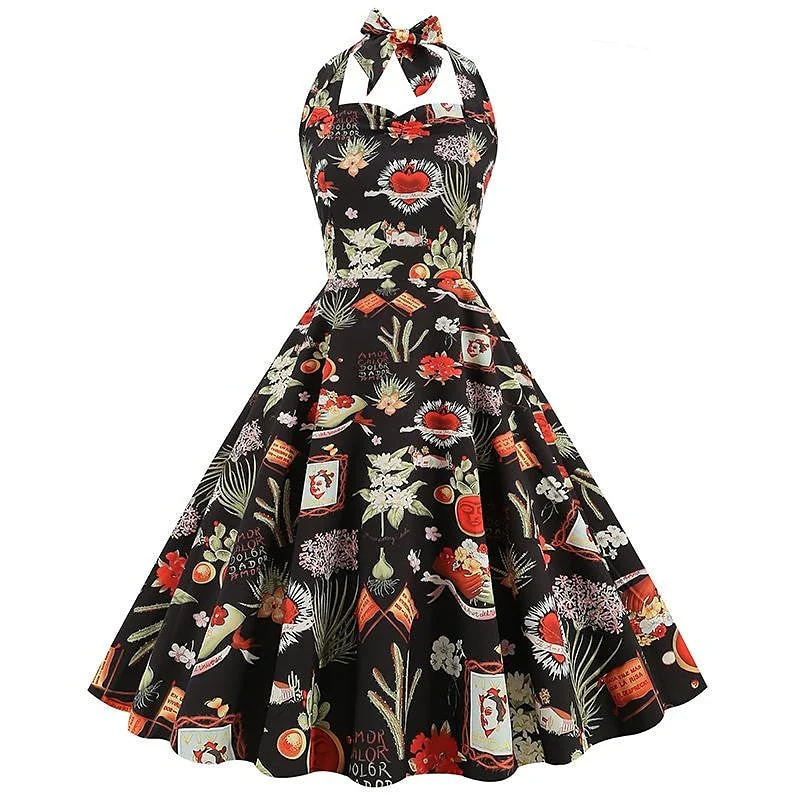 A-Line/Princess Halter Sleeveless Knee-Length Halloween Performance Costumes Dress - Image 7