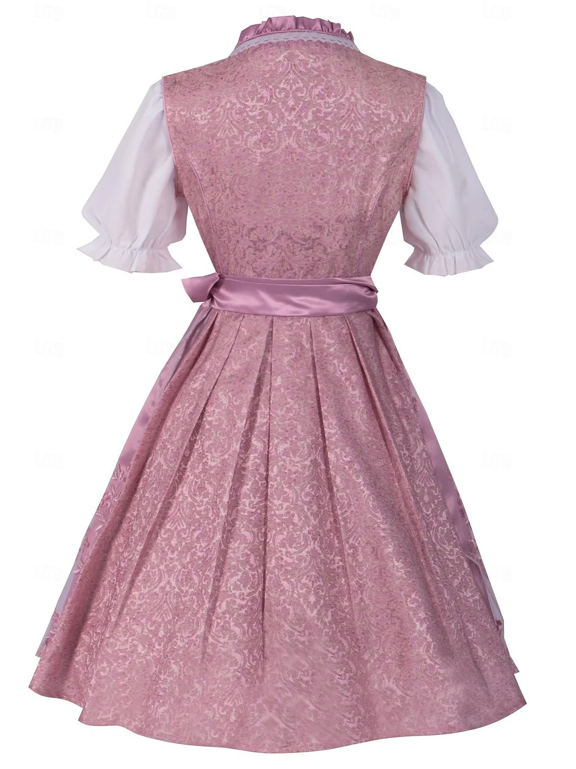 A-Line/Princess Jewel Neck Half Sleeves Knee-Length Vintage Dress with Bowknot - Image 15