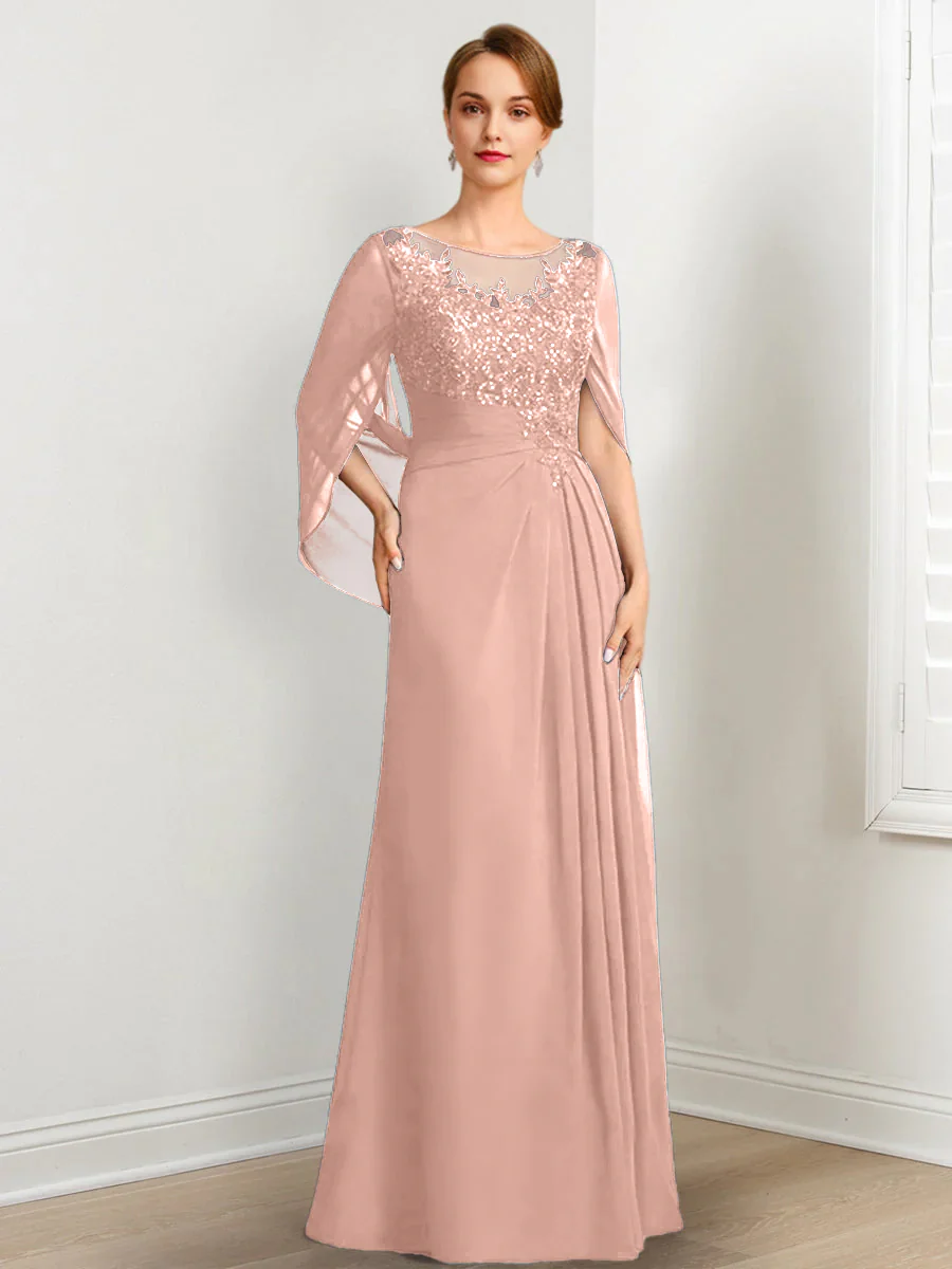 A-Line/Princess Mother of the Bride Dresses with Applique & Sequins - Image 20