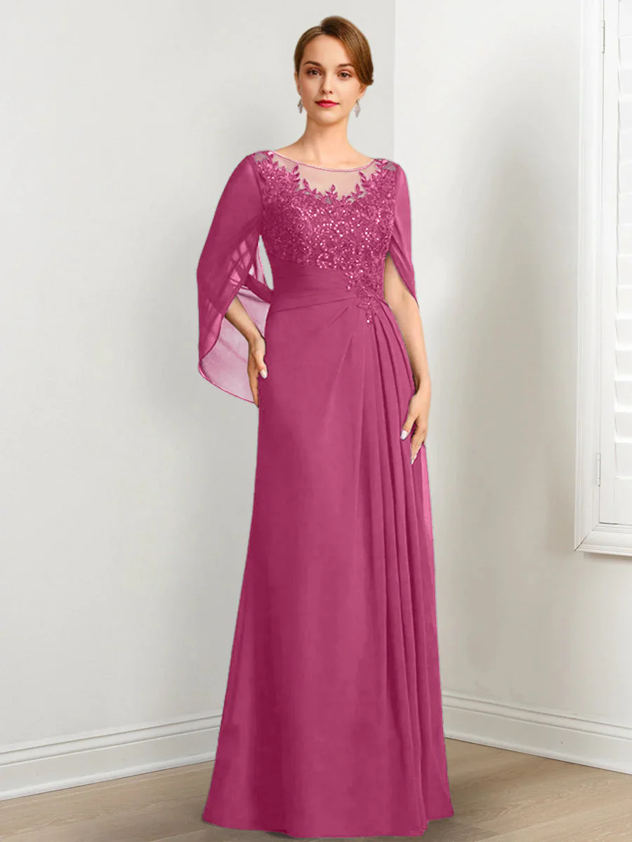 A-Line/Princess Mother of the Bride Dresses with Applique & Sequins - Image 24