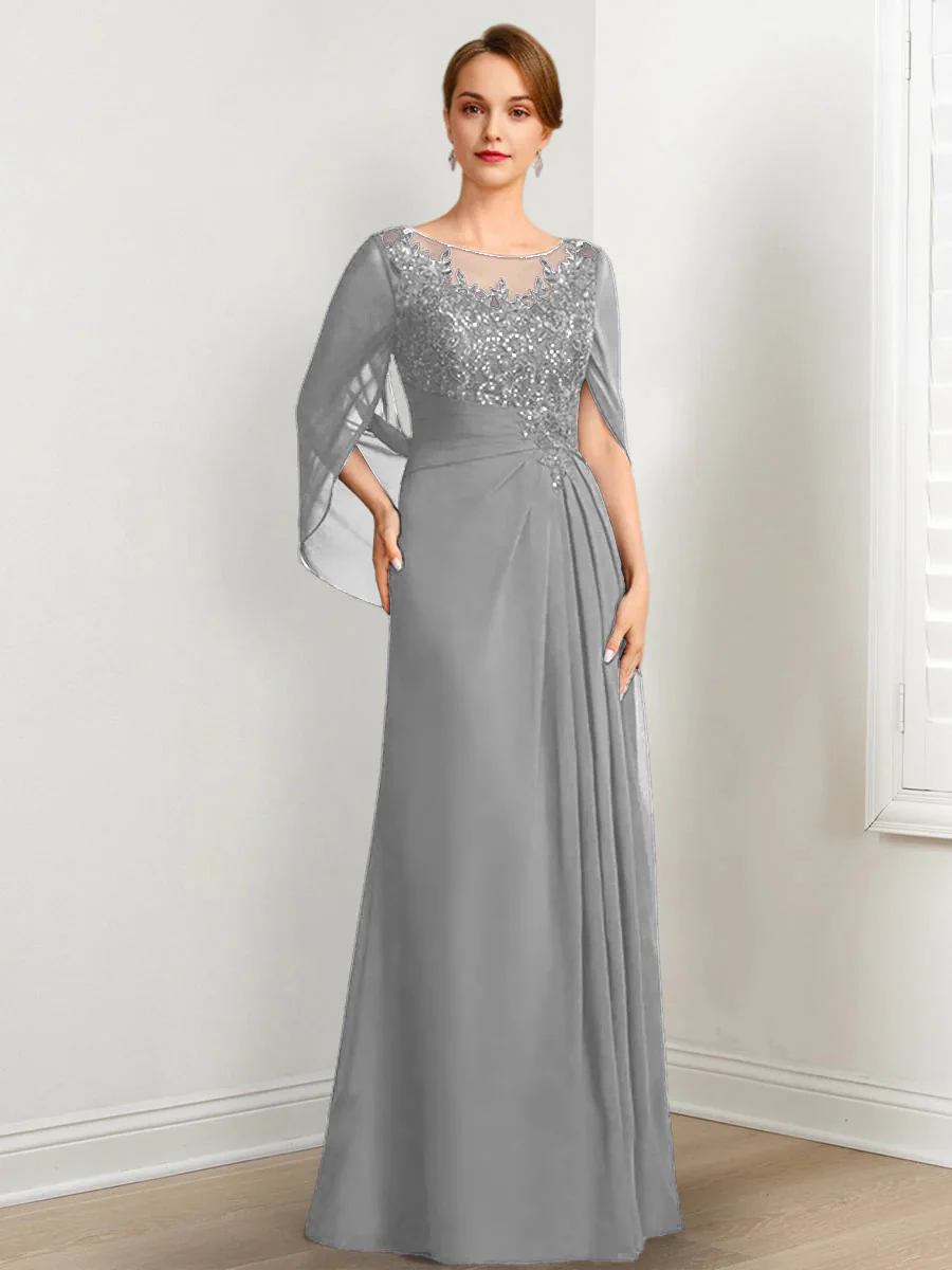 A-Line/Princess Mother of the Bride Dresses with Applique & Sequins - Image 28