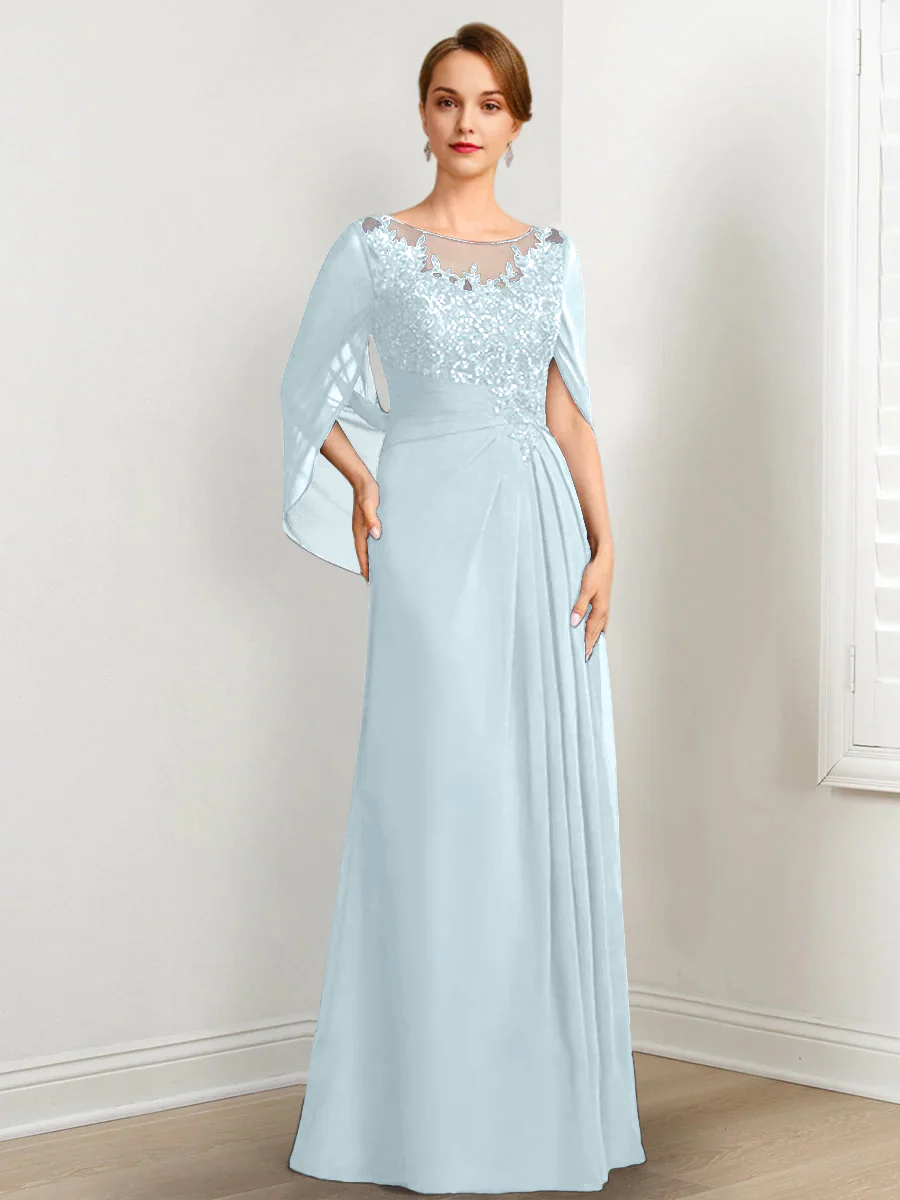 A-Line/Princess Mother of the Bride Dresses with Applique & Sequins - Image 33