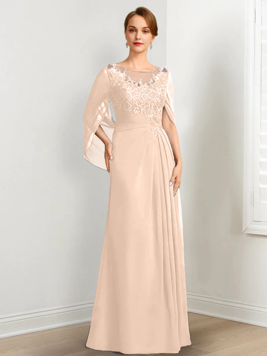 A-Line/Princess Mother of the Bride Dresses with Applique & Sequins - Image 35