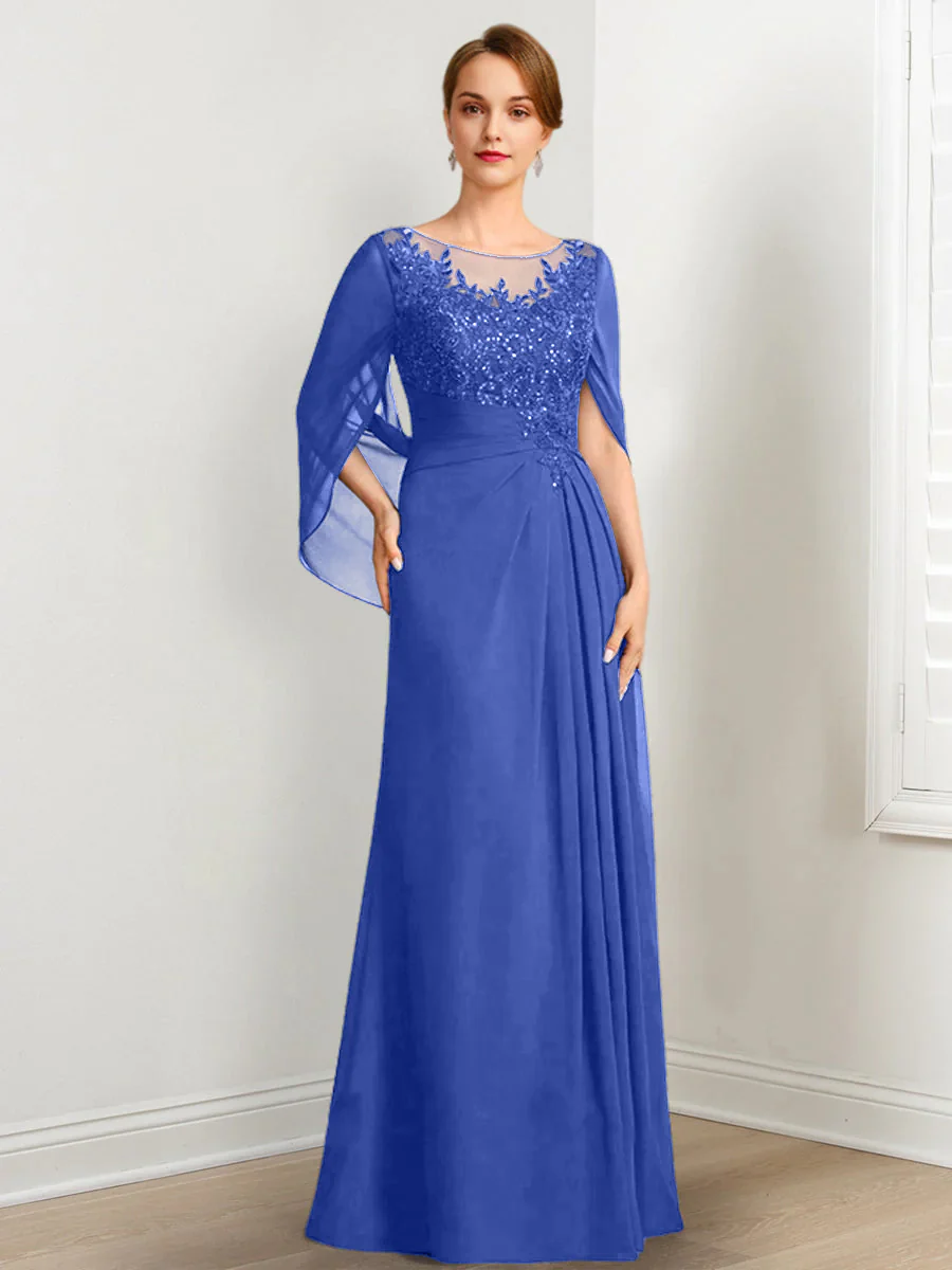 A-Line/Princess Mother of the Bride Dresses with Applique & Sequins - Image 38