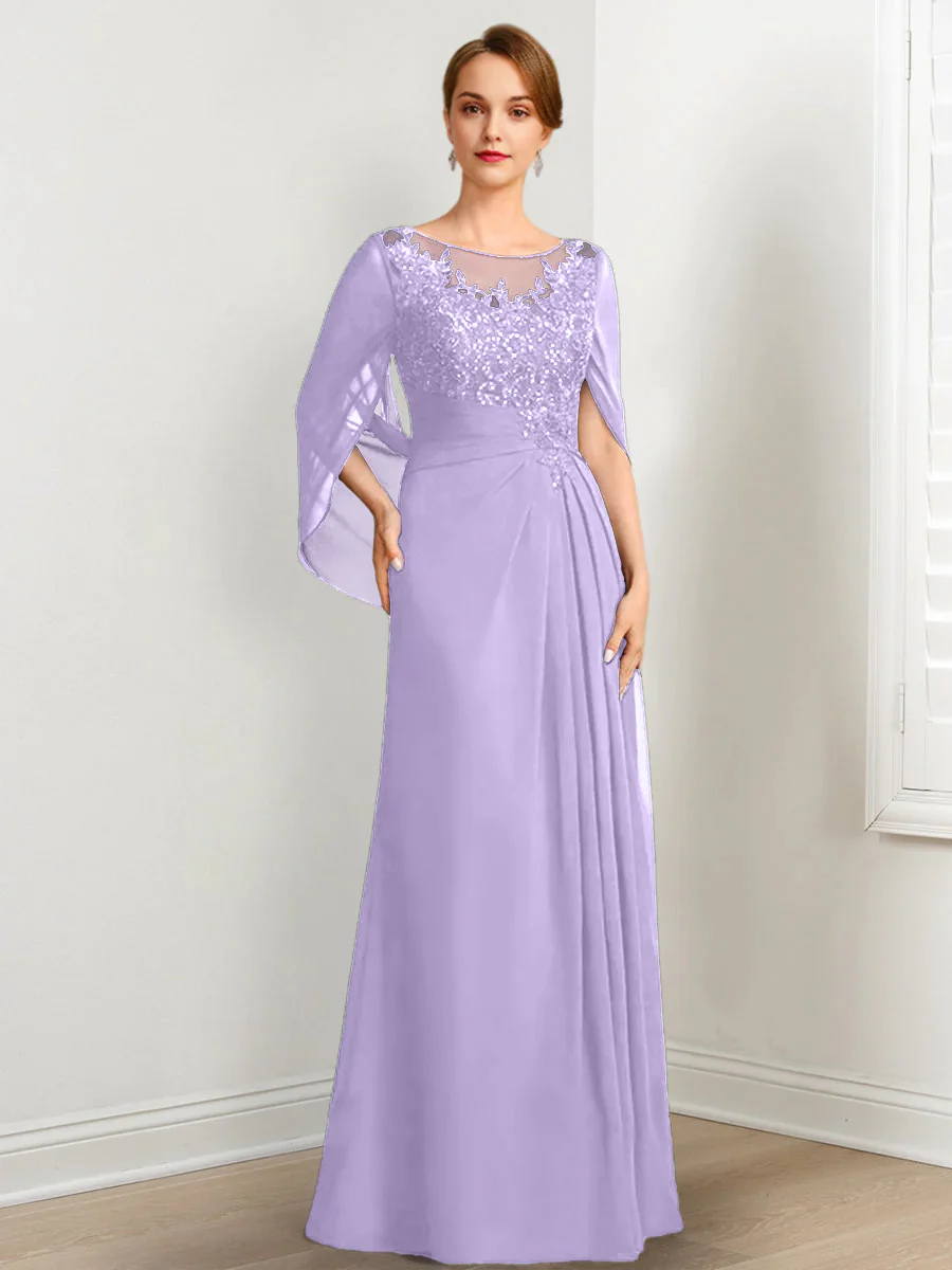 A-Line/Princess Mother of the Bride Dresses with Applique & Sequins - Image 40