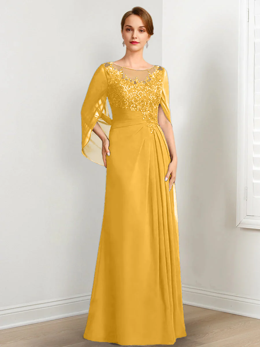 A-Line/Princess Mother of the Bride Dresses with Applique & Sequins - Image 45