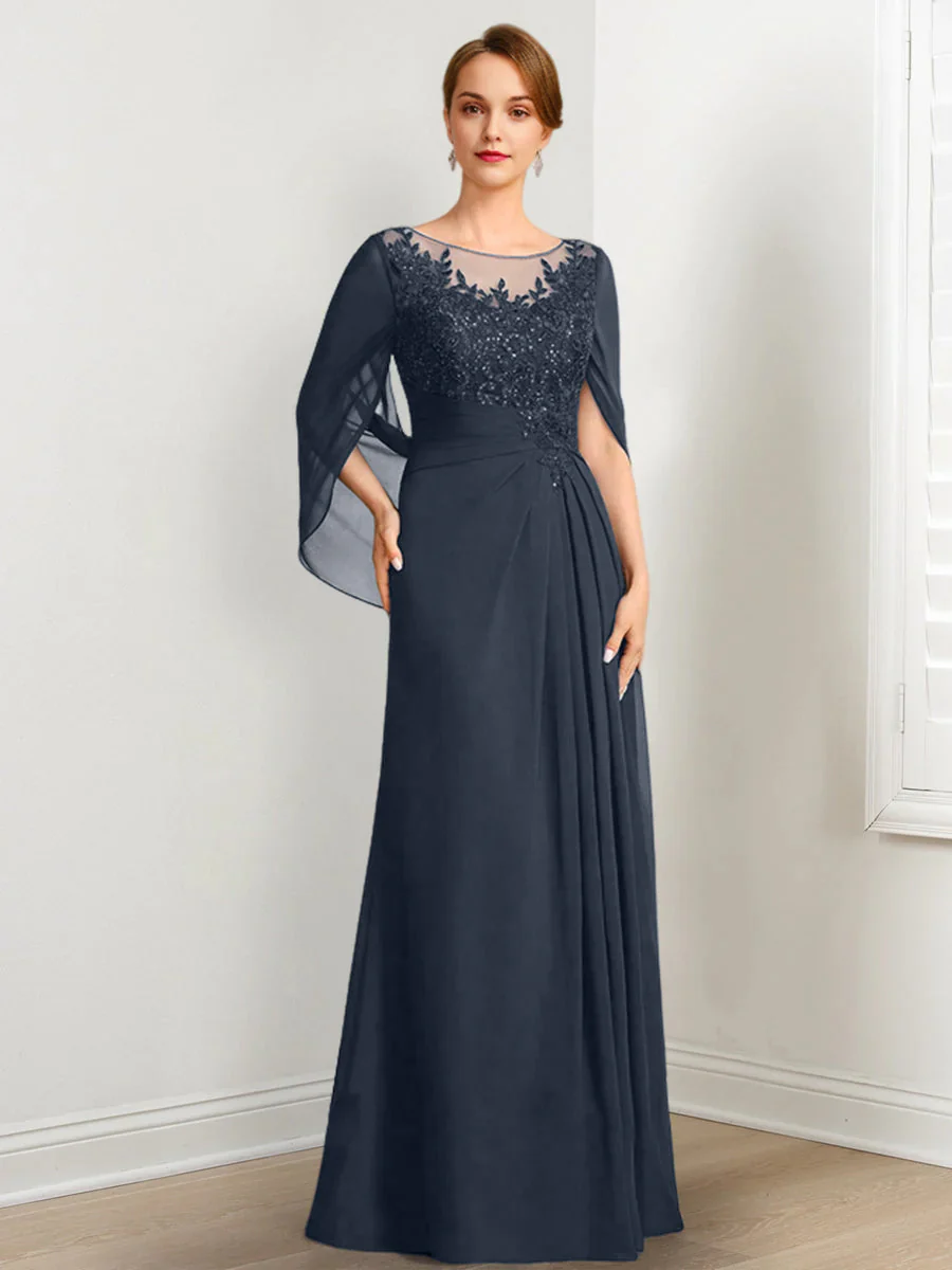 A-Line/Princess Mother of the Bride Dresses with Applique & Sequins - Image 46