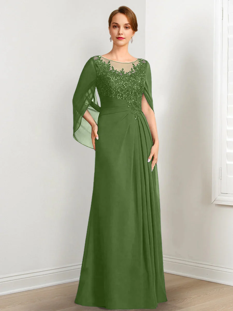A-Line/Princess Mother of the Bride Dresses with Applique & Sequins - Image 49