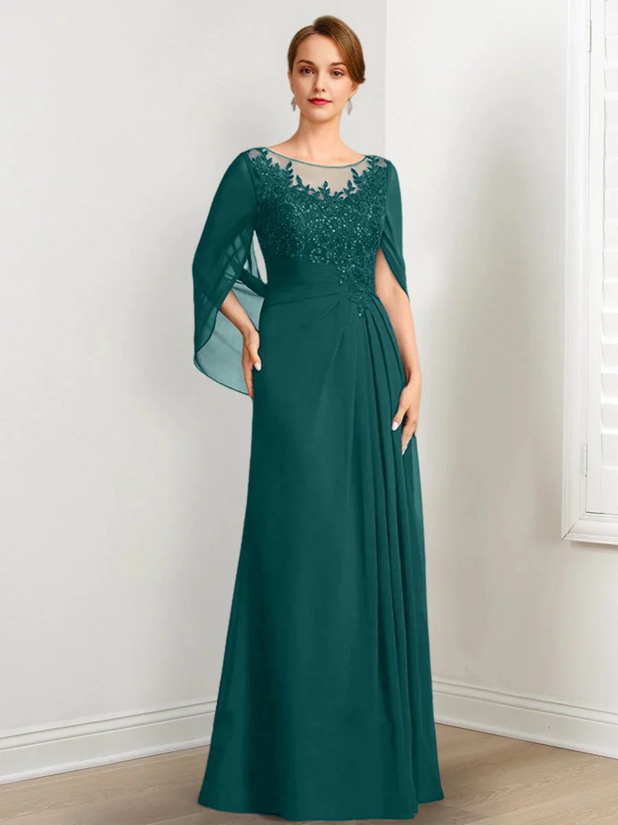 A-Line/Princess Mother of the Bride Dresses with Applique & Sequins - Image 53