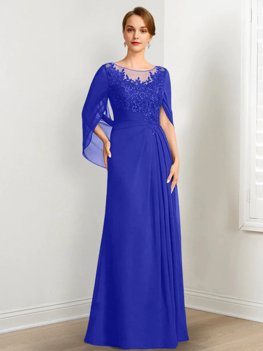 A-Line/Princess Mother of the Bride Dresses with Applique & Sequins - Image 59