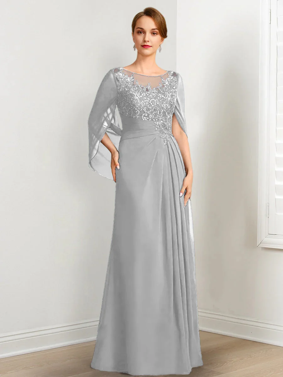 A-Line/Princess Mother of the Bride Dresses with Applique & Sequins - Image 63