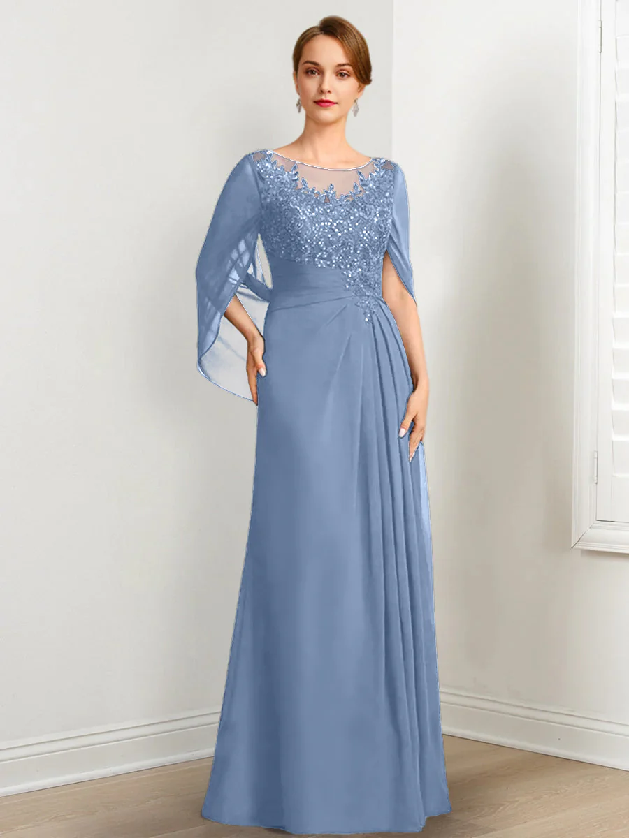 A-Line/Princess Mother of the Bride Dresses with Applique & Sequins - Image 67