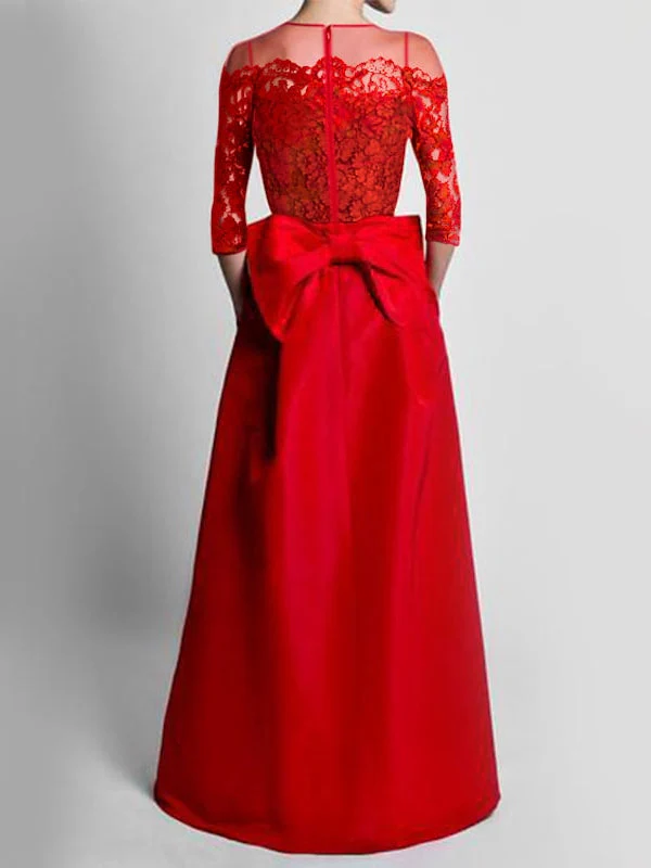Jumpsuits Off-the-Shoulder 3/4 Length Sleeve Floor-Length Evening Dresses - Image 4