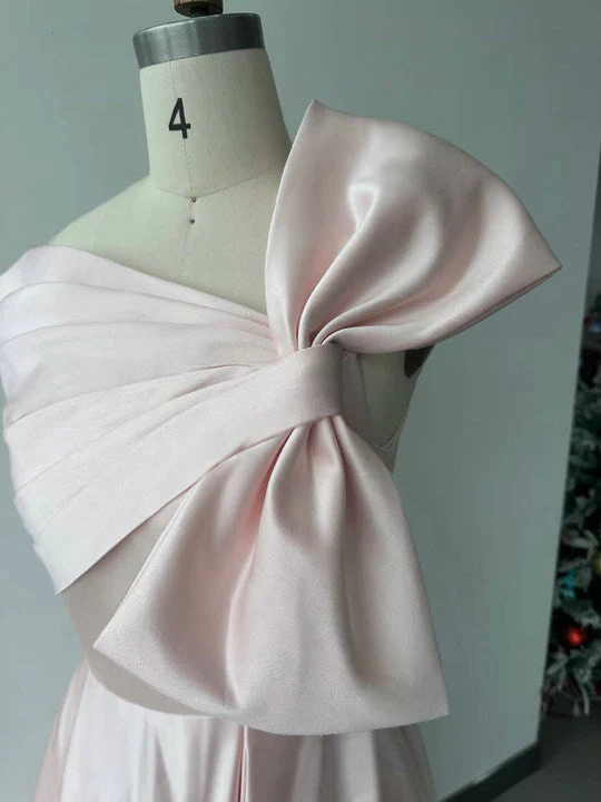 A-Line/Princess Off-the-Shoulder Sleeveless Ankle-Length Mother of the Bride Dresses with Bow(s) - Image 4