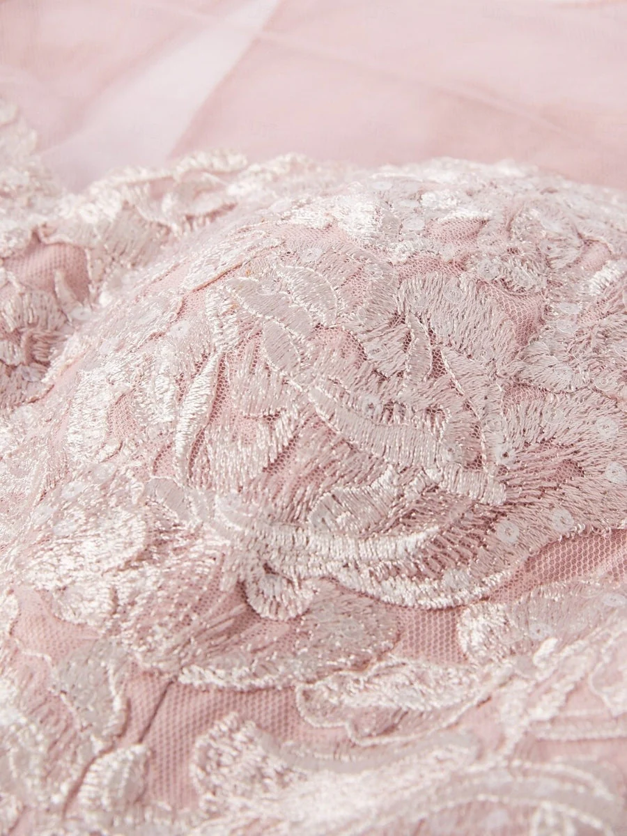 A-Line/Princess Scoop 3/4 Sleeves Lace Mother of the Bride Dresses Floor-Length Evening Dress Formal Dress - Image 4