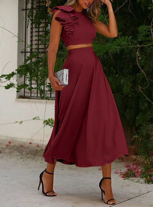 A-Line/Princess Scoop Tea-Length Prom Dresses - Image 5