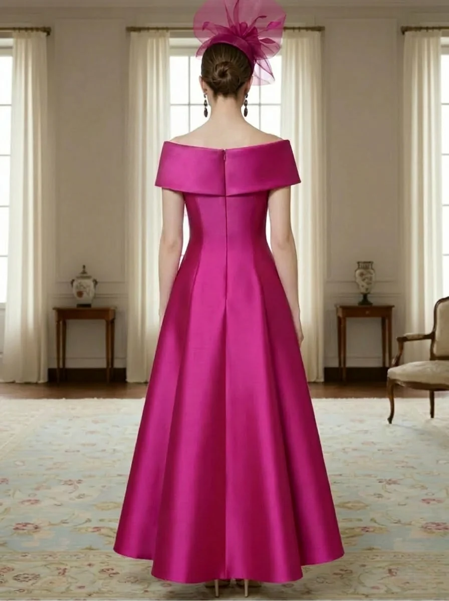 A-Line/Princess Short Sleeves Mother of the Bride Dresses with Bowknot - Image 2