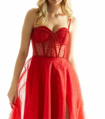 A-Line/Princess Spaghetti Straps Sweetheart Sleeveless Floor-length Long Prom Dresses - Image 2