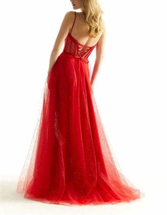 A-Line/Princess Spaghetti Straps Sweetheart Sleeveless Floor-length Long Prom Dresses - Image 3