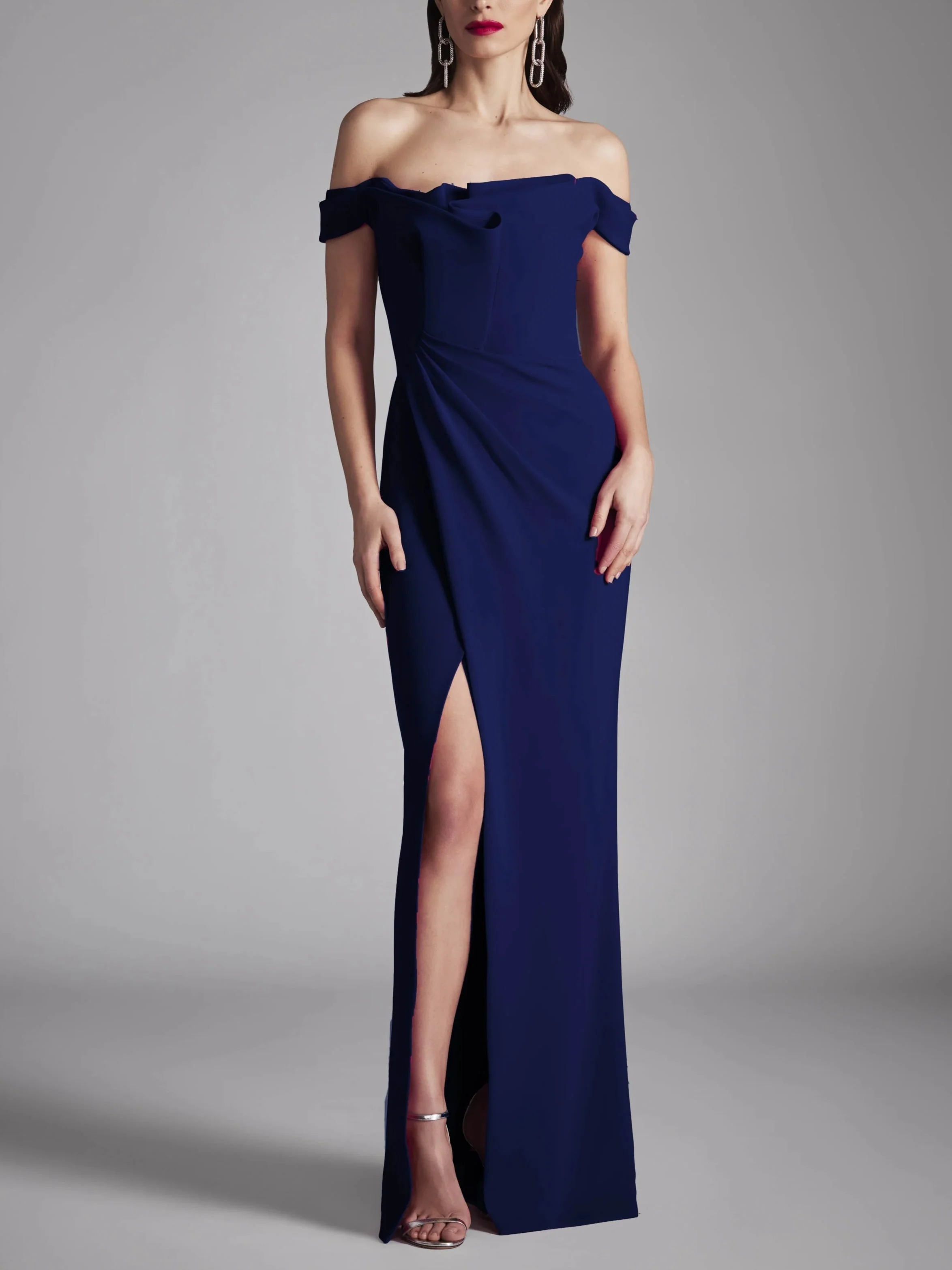 A-Line/Princess Strapless Sleeveless Floor-Length Evening Dress with Ruffles - Image 5