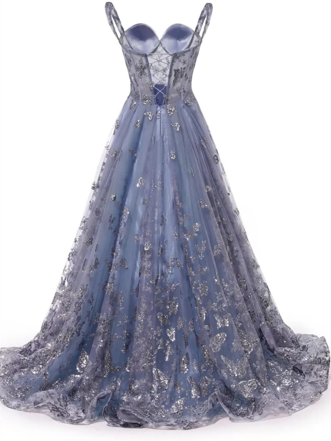 A-Line/Princess Sweetheart Spaghetti Straps Floor-Length Formal Dress with Appliques - Image 5