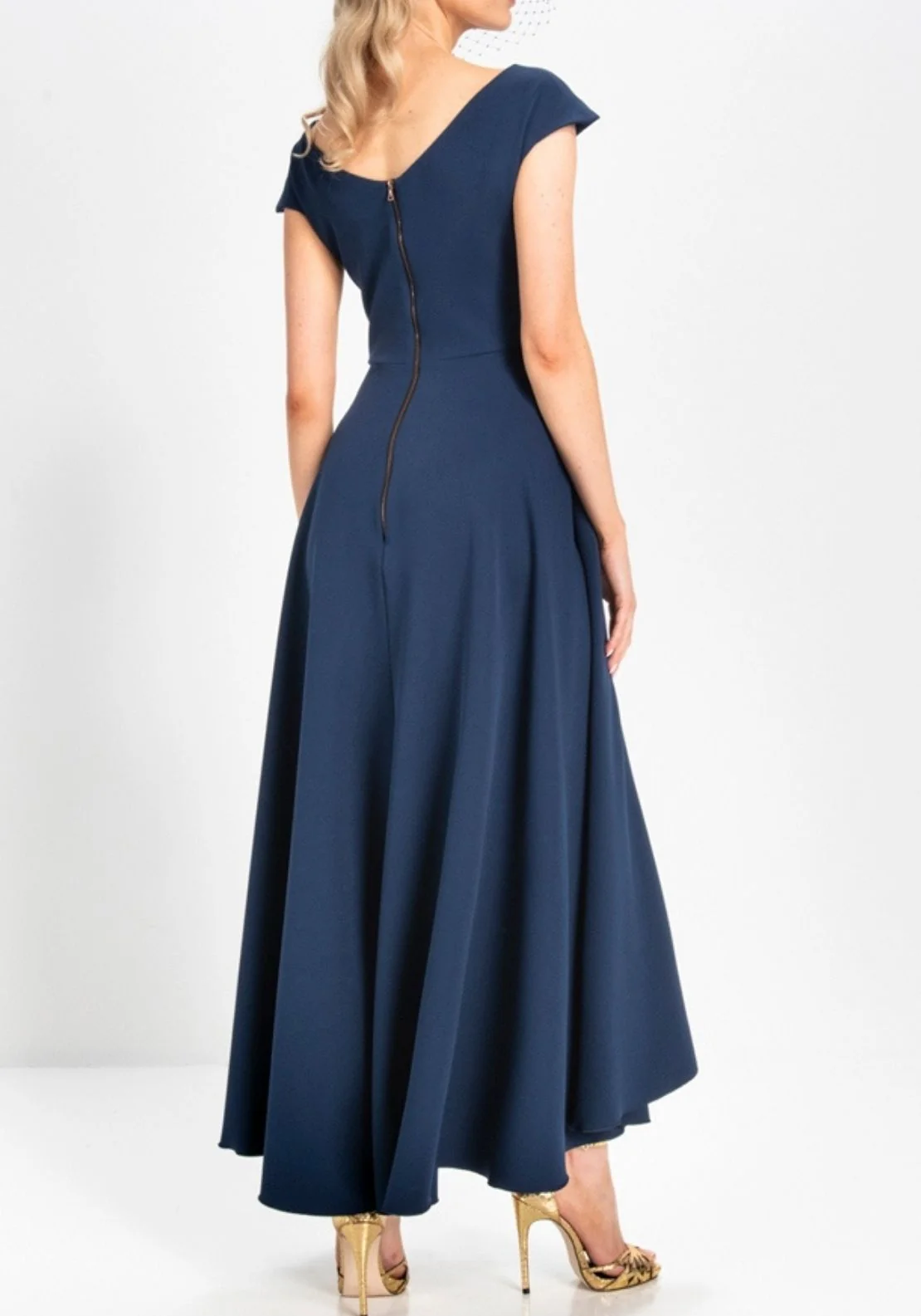 A-Line/Princess V-Neck Ankle-Length Bowknot Mother of the Bride Dresses with Cape - Image 4
