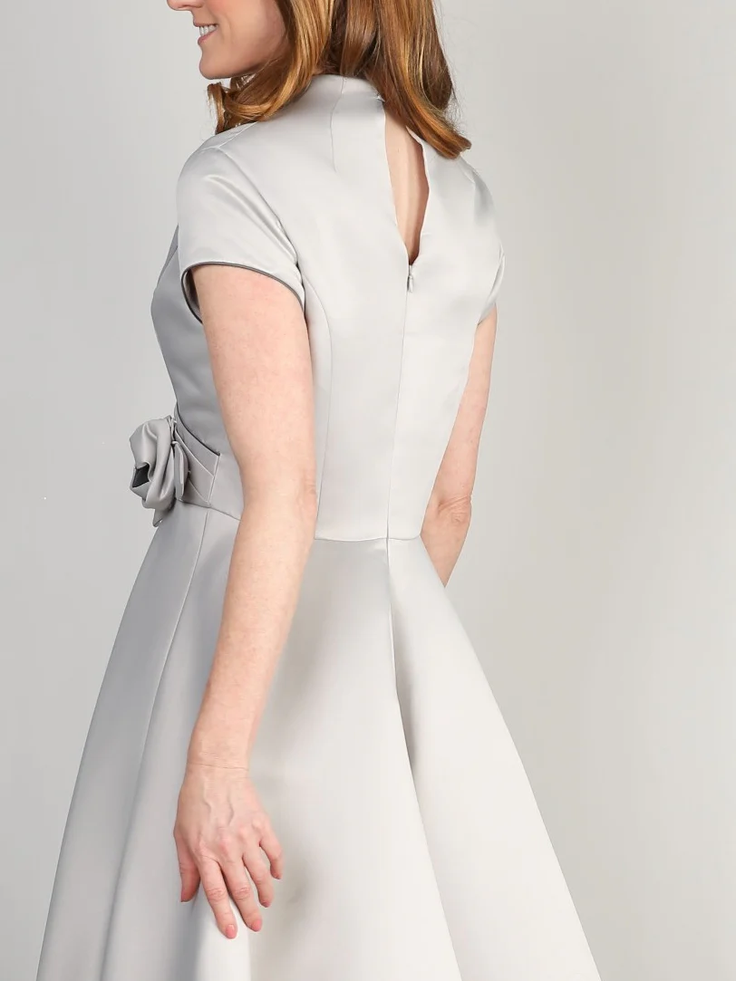 A-Line/Princess V-Neck Ankle-Length Elegant Mother of the Bride Dresses with 3D Flowers - Image 5