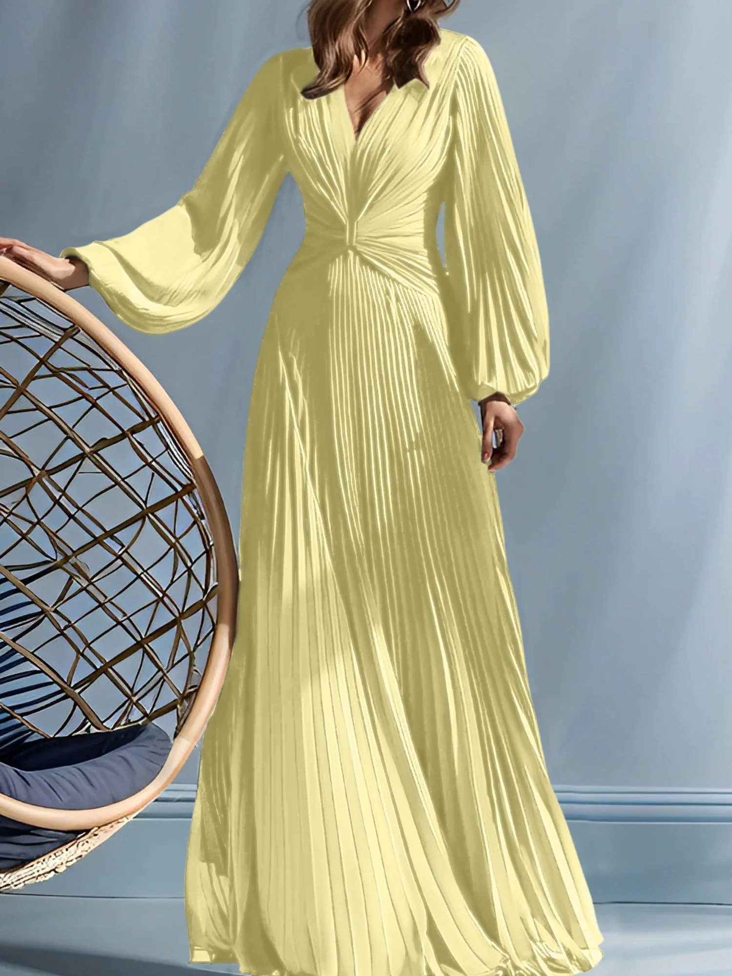 A-Line/Princess V-Neck Mother of the Bride Dresses with Ruched - Image 15