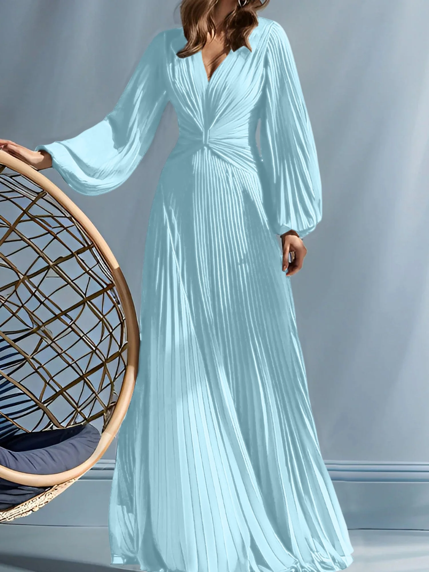 A-Line/Princess V-Neck Mother of the Bride Dresses with Ruched - Image 42