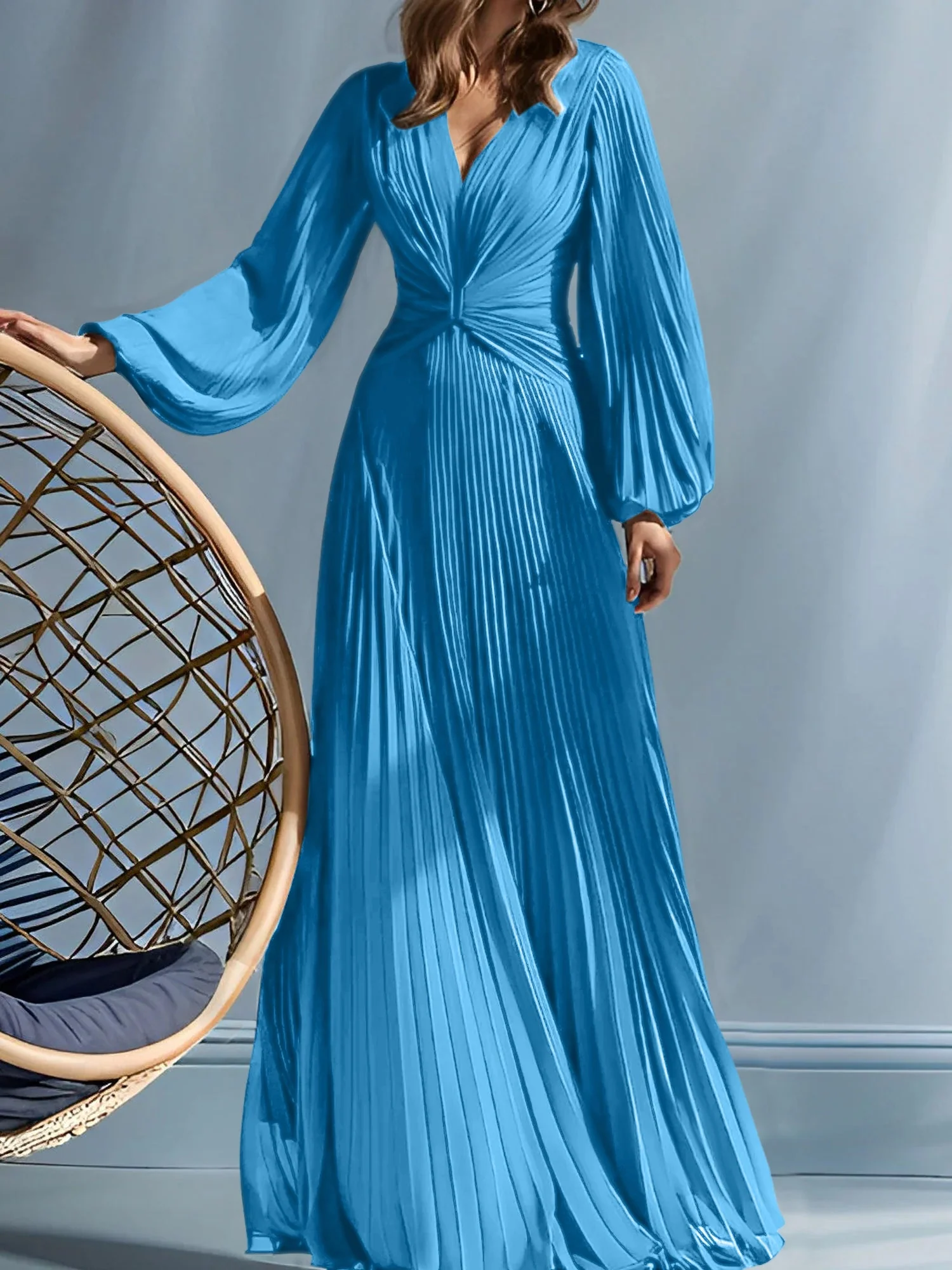 A-Line/Princess V-Neck Mother of the Bride Dresses with Ruched - Image 50