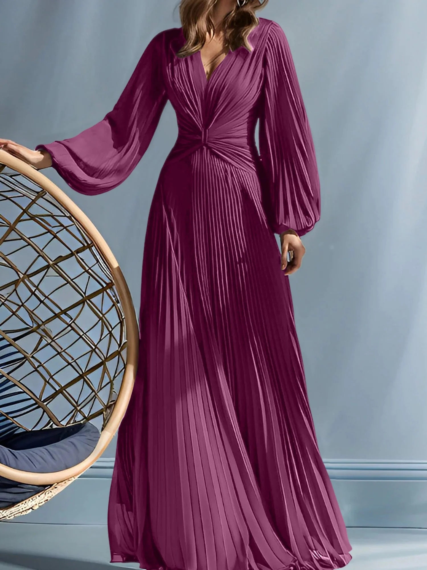 A-Line/Princess V-Neck Mother of the Bride Dresses with Ruched - Image 54
