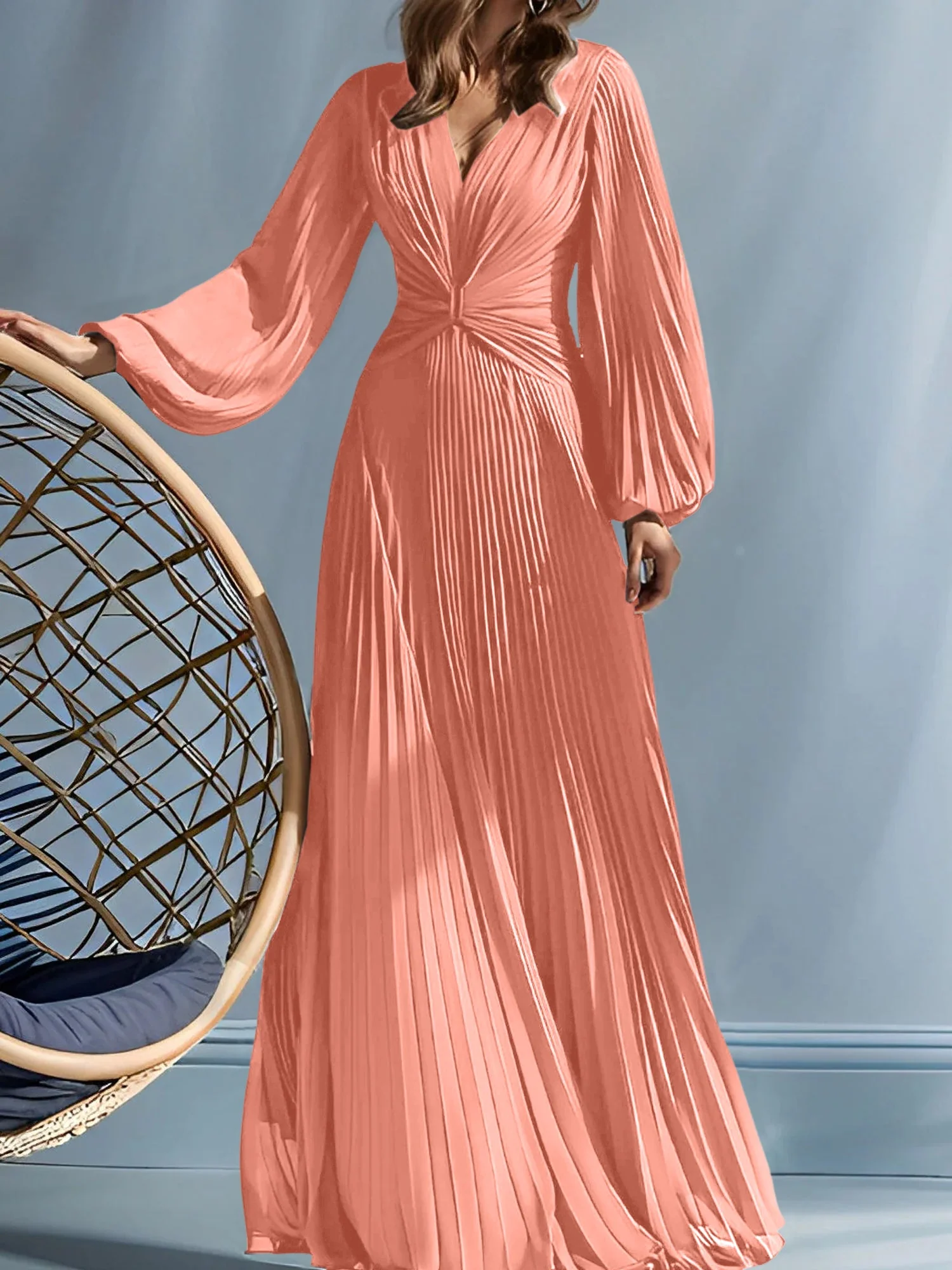 A-Line/Princess V-Neck Mother of the Bride Dresses with Ruched - Image 65