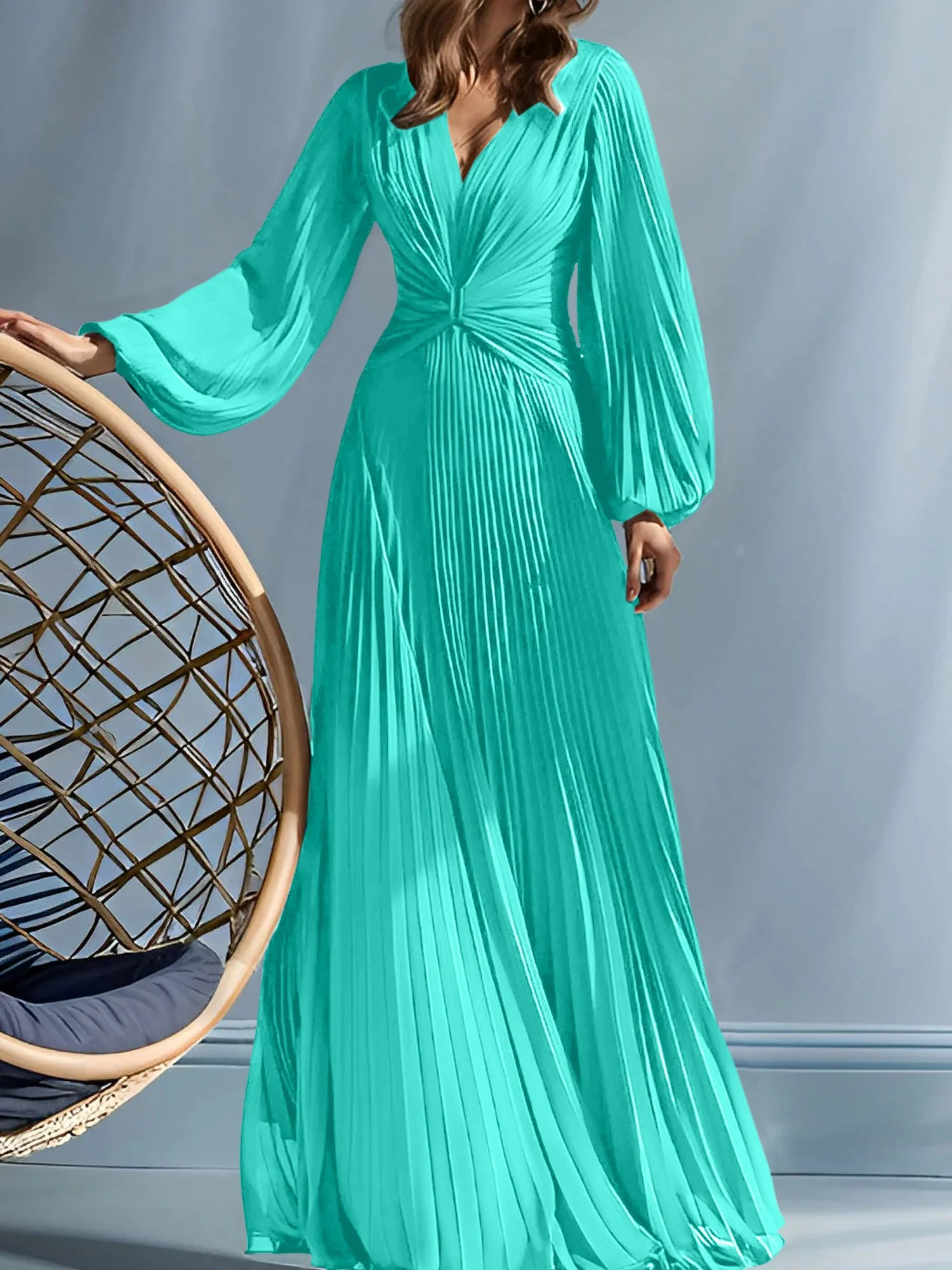 A-Line/Princess V-Neck Mother of the Bride Dresses with Ruched - Image 74