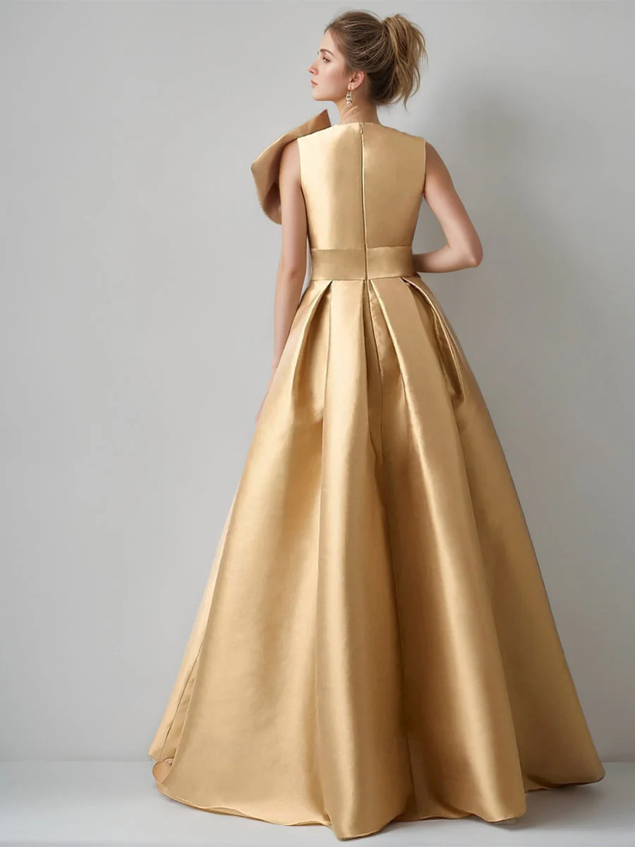 A-Line/Princess V-Neck Sleeveless High-End Evening Dresses with High Split & Beadings & Pocket - Image 2