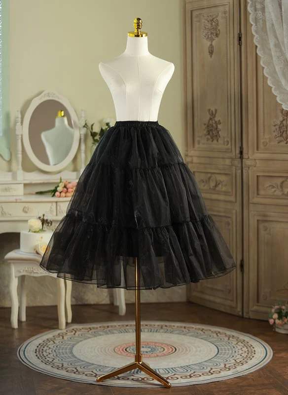A-Line Slip Polyester Tea-Length 3 Tiers Petticoats - Image 4