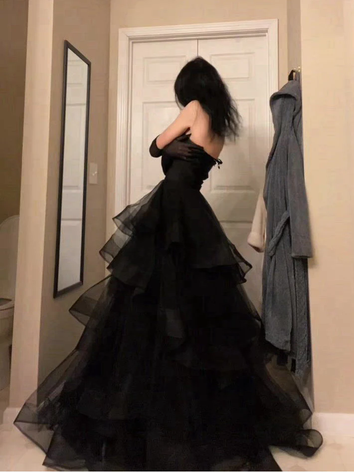 A-Line Sweetheart Ruffles Ball Gown Prom Dresses for Evening Party - Image 2