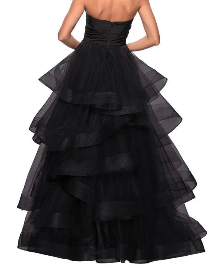A-Line Sweetheart Ruffles Ball Gown Prom Dresses for Evening Party - Image 4