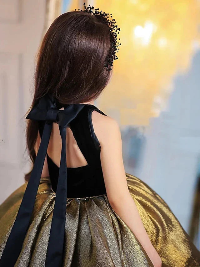 Ball Gown Formal Party Girl Dresses with Bowknot - Image 3