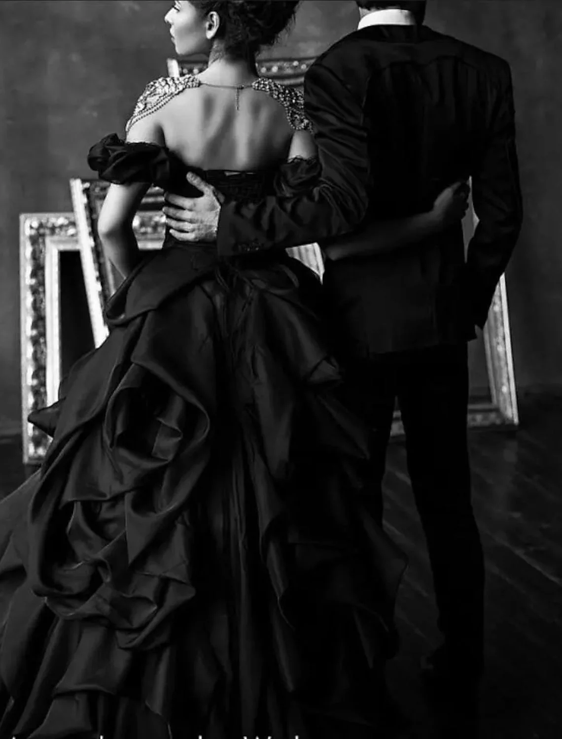 Ball Gown Off-the-Shoulder Floor-length Lace Wedding Dress - Image 3