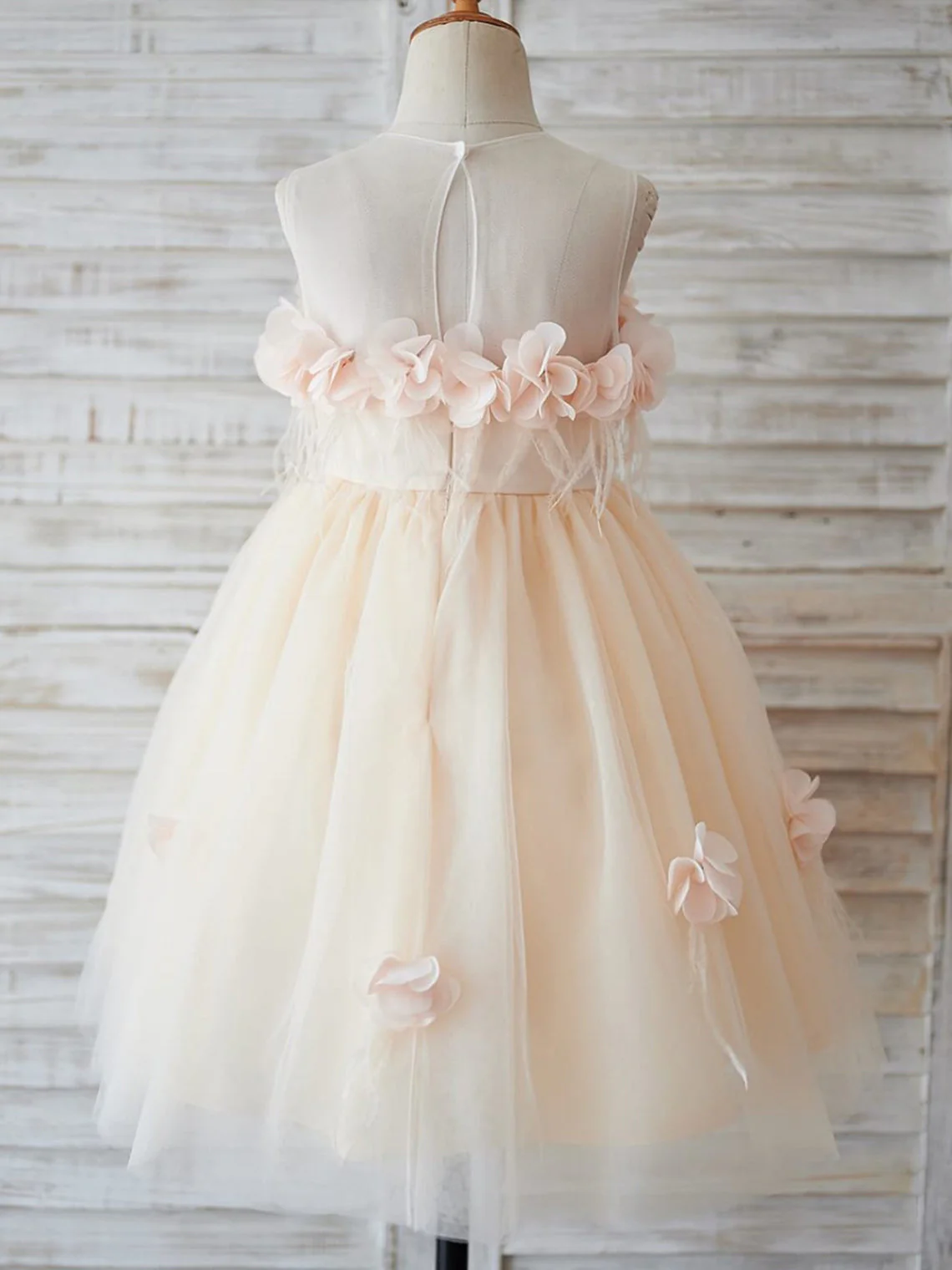 Ball-Gown/Princess Tulle Knee-length Flower Girl Dress - Image 2