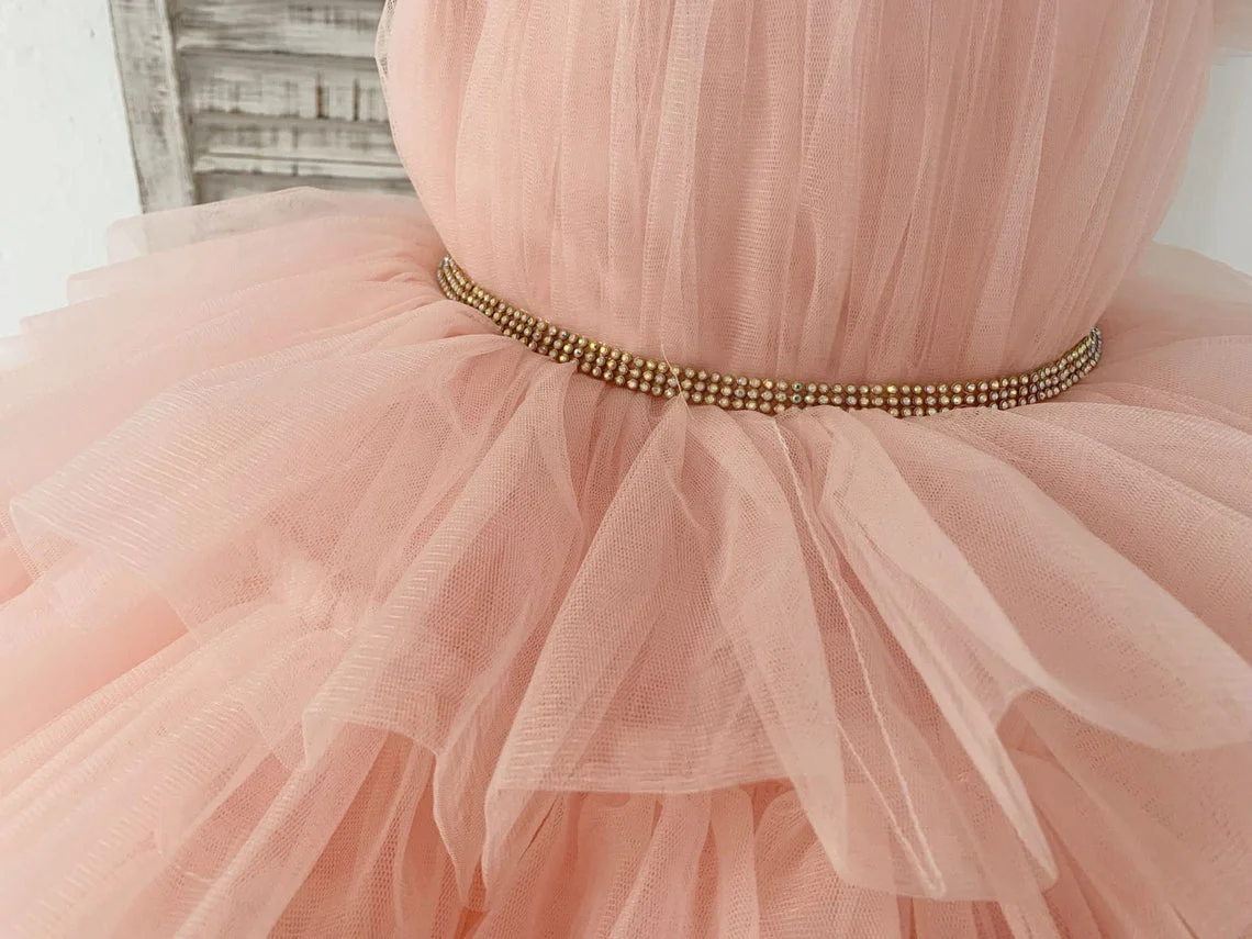 Ball-Gown/Princess Tulle Knee-length Flower Girl Dress - Image 5