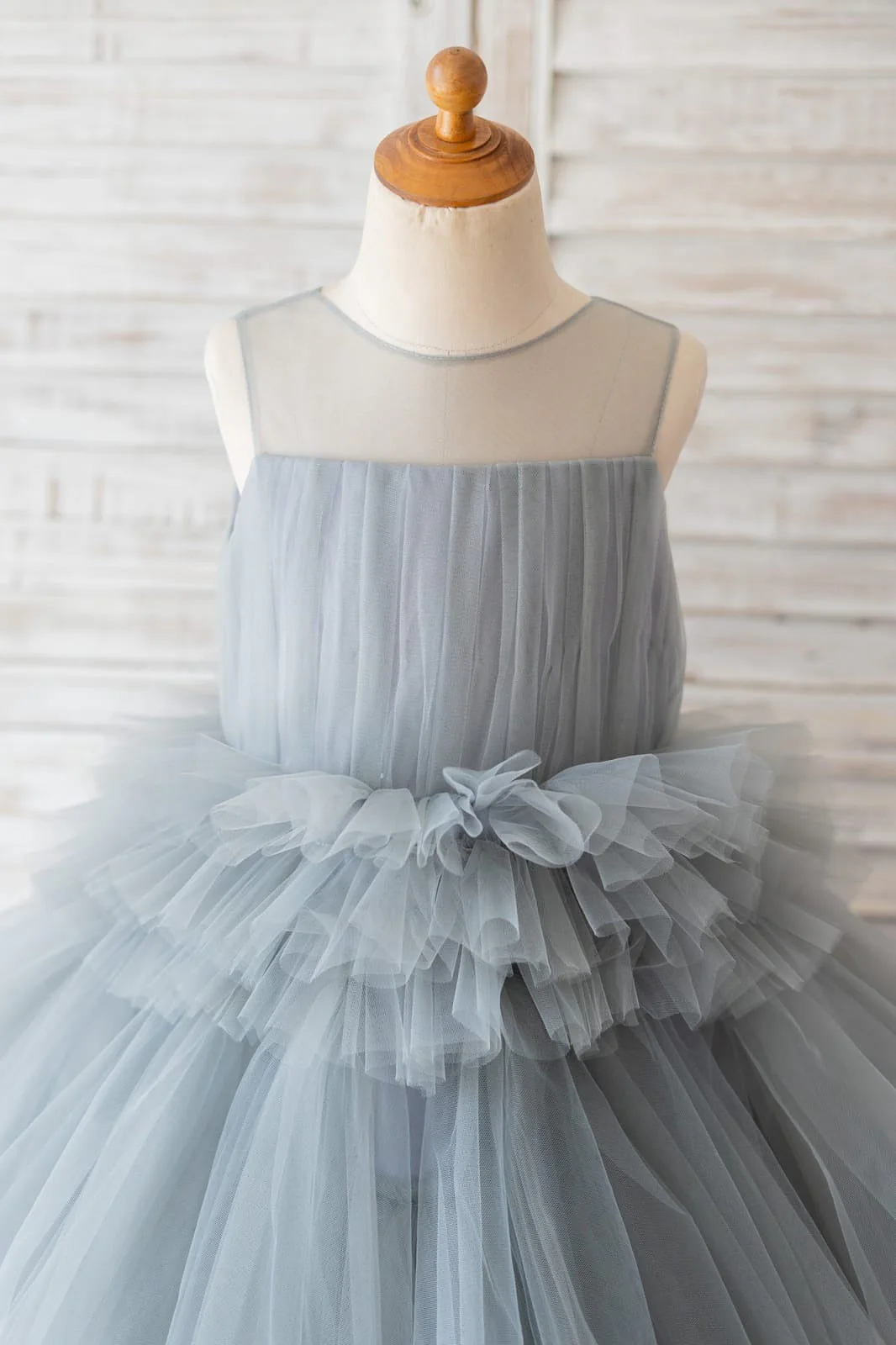 Ball-Gown/Princess Tulle Knee-length Flower Girl Dress - Image 3