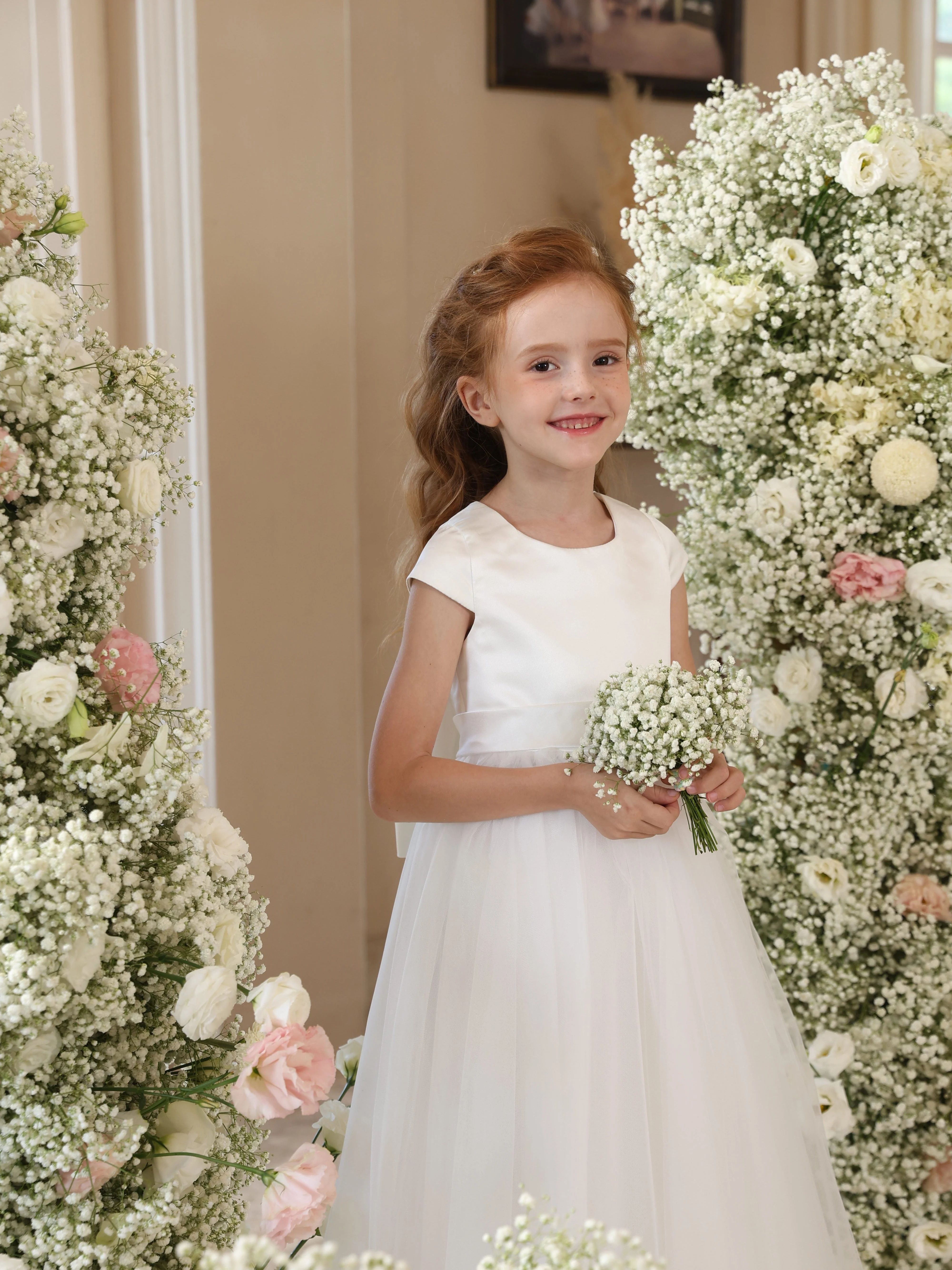 Ball-Gown Scoop Sleeveless Ankle-Length Flower Girl Dresses With Bowknot - Image 4