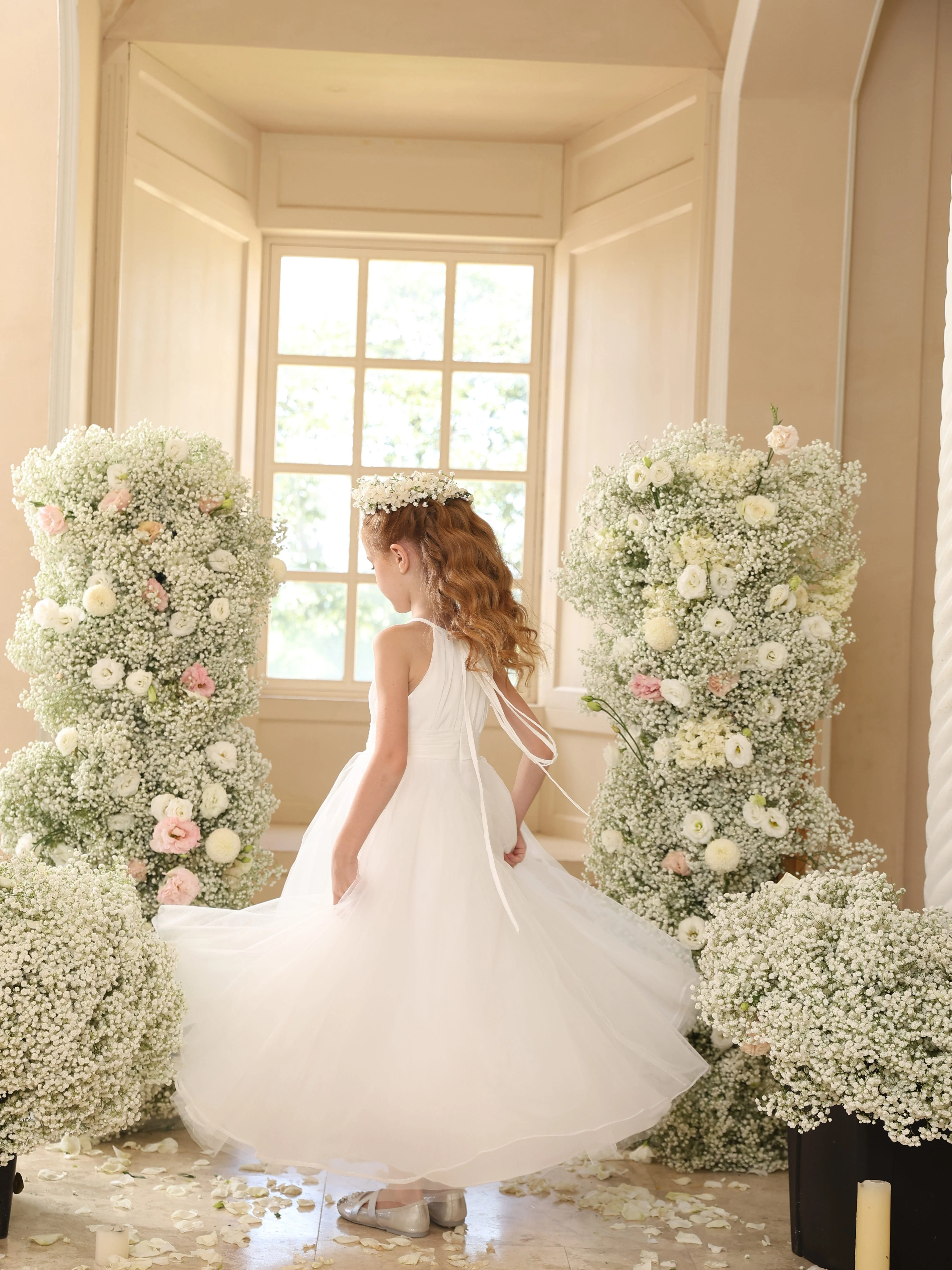 Ball-Gown Scoop Sleeveless Ankle-Length Flower Girl Dresses With Tulle - Image 4