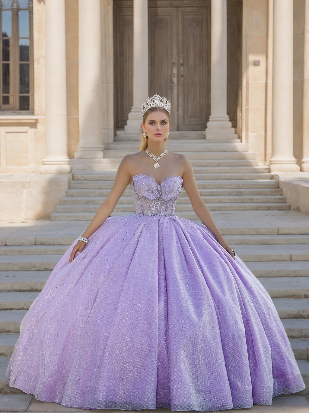 Ball Gown Sweetheart Strapless Sleeveless Floor-length Long Prom Dresses with Sequins - Image 3