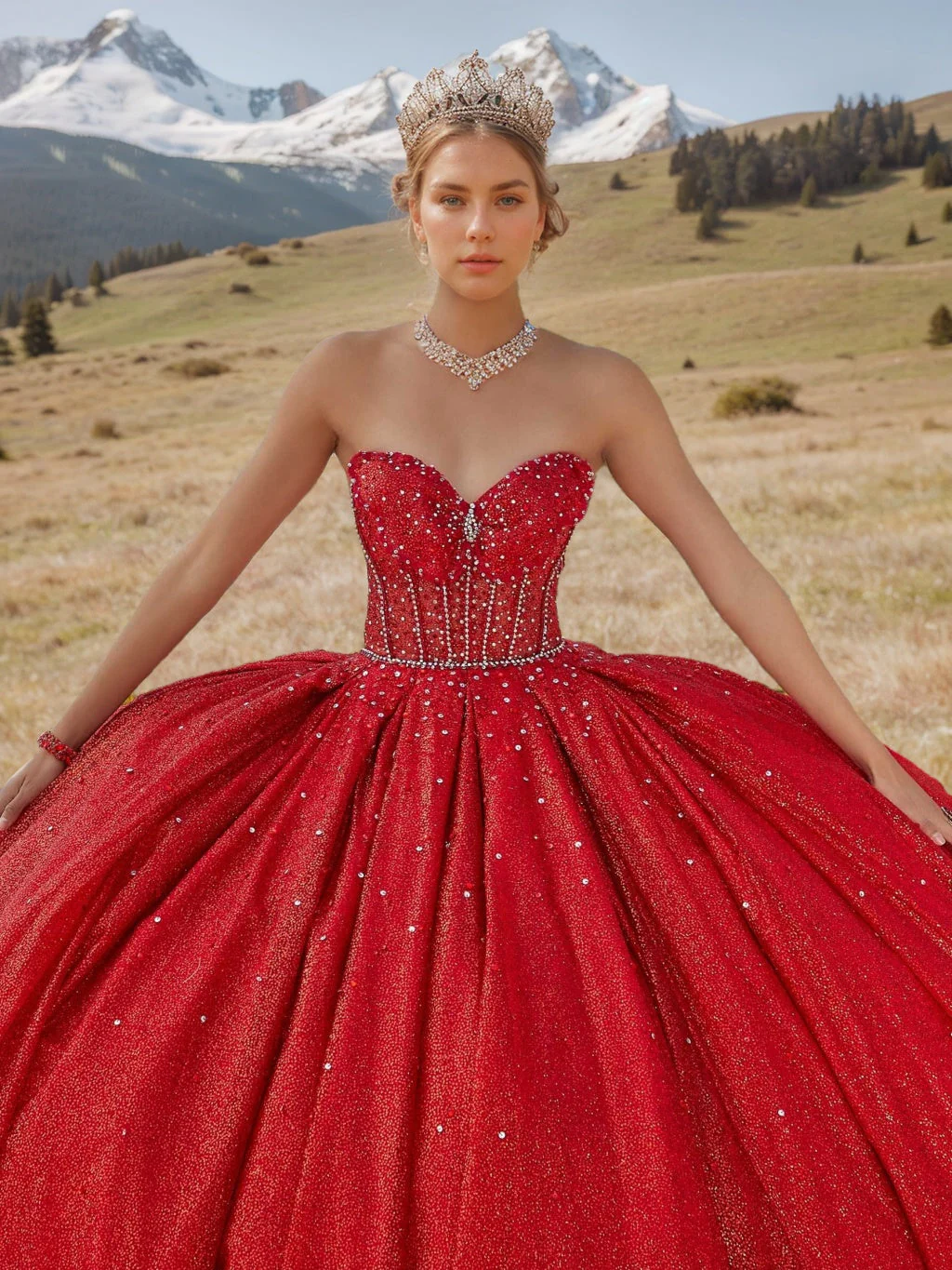 Ball Gown Sweetheart Strapless Sleeveless Floor-length Long Prom Dresses with Sequins - Image 5