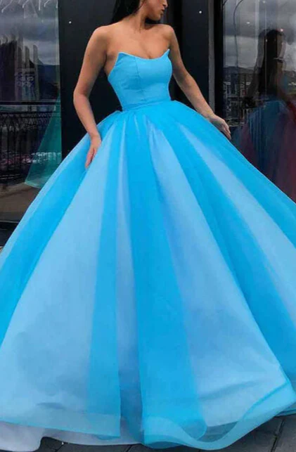 Ball Gown V-Neck Floor-length Long Prom Dresses With Belt - Image 5