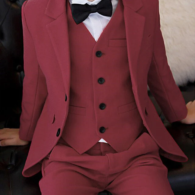 Boys Suit & Blazer Clothing Set 5 Pieces Long Sleeve Boy's Special Occasion Wedding Suit Sets - Image 6